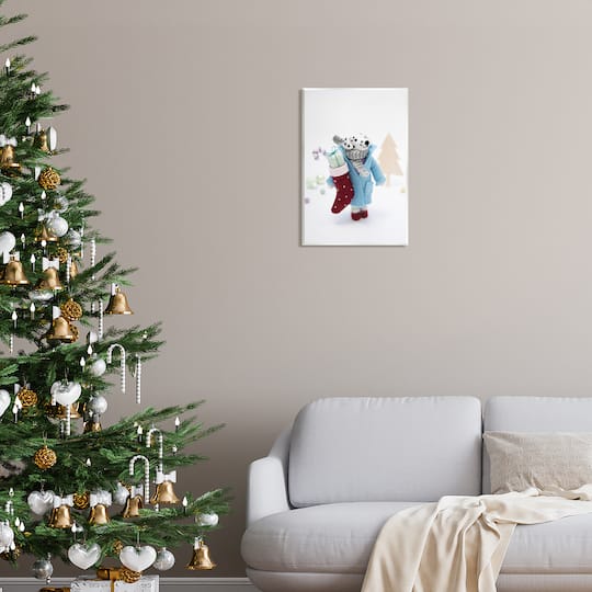 Stupell Industries Dalmatian Christmas Stocking Scene Wall Plaque Art